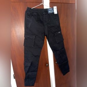 NWT Hollister black men’s cargo joggers